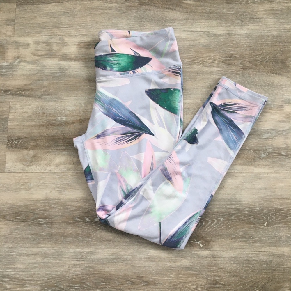 FABLETICS multicolor tropical print leggings